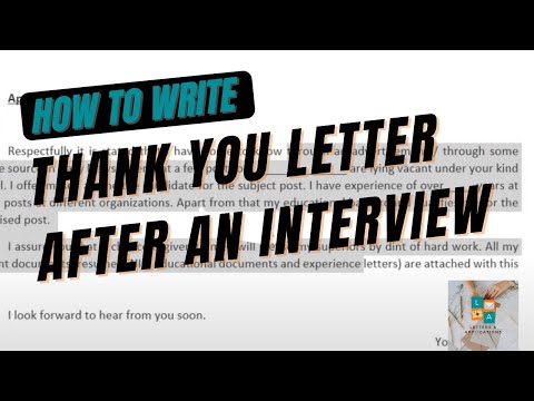 Thank you letter after an Interview - 3 x Examples