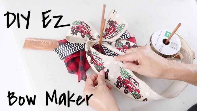 Let's make a bow using deluxe ez bow maker! #crafttok #wreathmaker