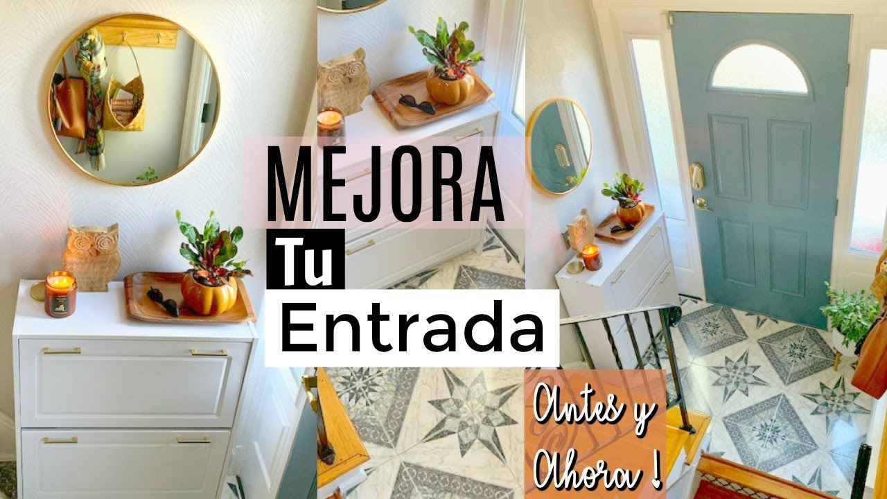 TIPS PARA MEJORAR Y DECORAR UNA ENTRADA pequeña o RECIBIDOR ! MAKEOVER - EL ANTES Y EL AHORA manualidades de animales