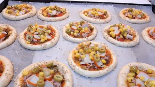 vamos a preparar mini pizzas 100% caseras #pizzas  روتين بتزا بعدوا من الحسد راه من اعمال شيطان