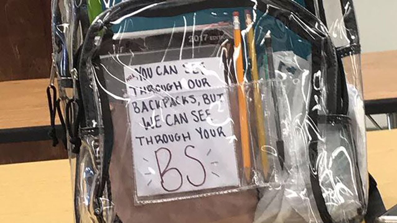 ar-15 от orsis Parkland students slam clear backpacks: 'We want real change'