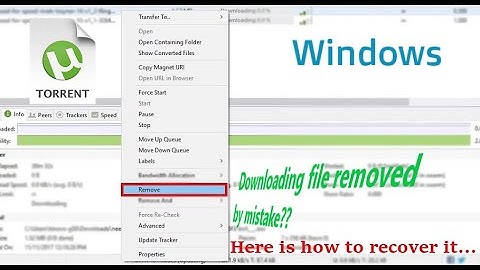 How to Recover Accidentally Deleted UNFINISHED/PARTIALLY Downloaded uTorrent File [on Windows only]