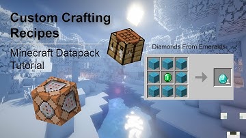 Crafting Diamonds From Emeralds Minecraft Custom Crafting Recipes Datapack Basics Tutorial #1