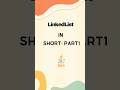 LinkedList in Short Part1 | Java Collections| #youtubeshorts #shortsvideo #automation #viralshorts