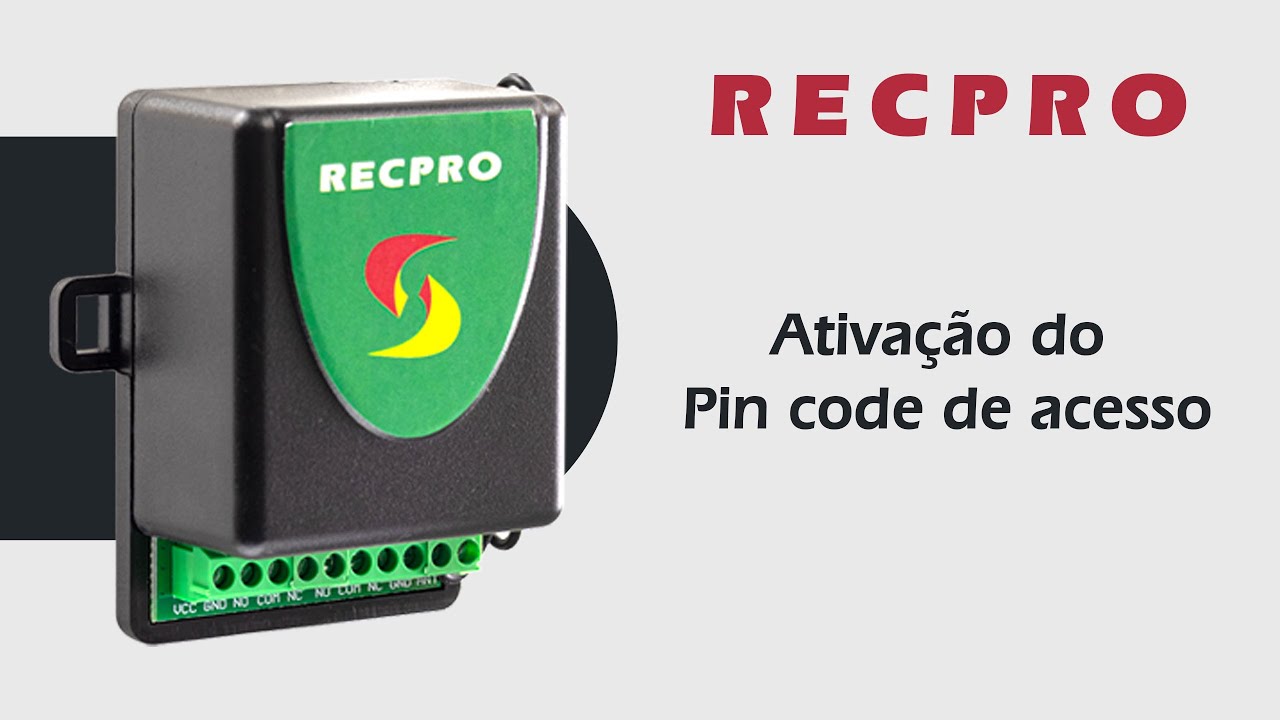 Pin Rocordatorio RECPRO - Ativação do Pin Code de acesso - YouTube