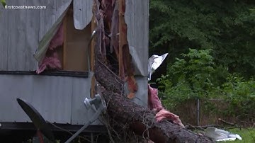 Tree falls on mobile home on Westside