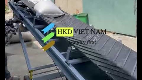 Băng tải di động  lòng máng chuyển bao 5m, băng tải nâng hạ, băng tải chuyển bao. HKD 0963724307