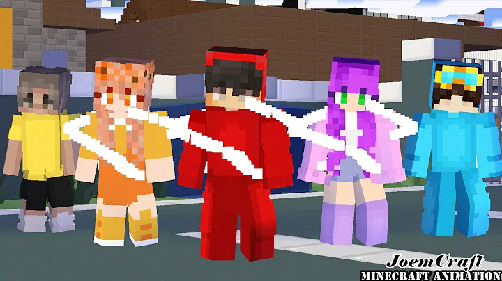 CASH &amp; MIA FAMILY DANCE CREW | DUNDUN DANCE | SHUFFLE DANCE - Minecraft Animation