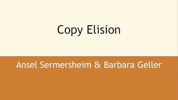 Copy Elision