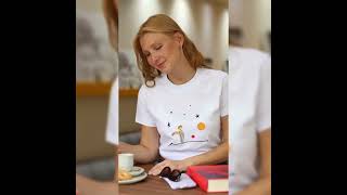 Camiseta Manga Curta Bordado Pequeno Príncipe by Capim Limão