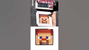 【ASMR】Drawing Steve(Minecraft) in 40Sec (Remake by 김겹살 Winnie)