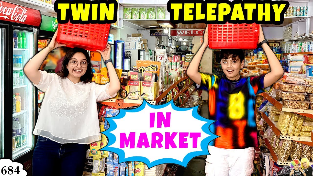 TWIN TELEPATHY IN MARKET | Aayu and Pihu Show