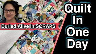 FAST / EASY / QUILT in ONE DAY !!! Beginner Quilt ~ SCRAPPY CRUMB QUILT ~The Sewing Channel