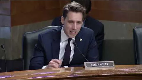 Senator Hawley at a hearing to discuss Chinese talent recruitment