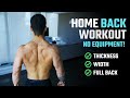 How To Build A Big Back At Home (NO WEIGHTS & NO PULL-UP BAR)