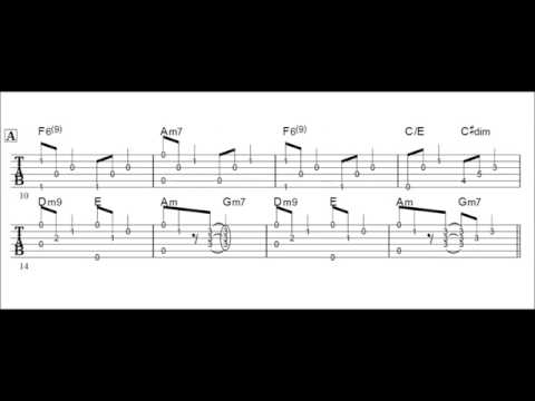 【TAB譜】落日　東京事変【アコギ/指弾き/簡単アレンジ】