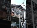 #単管パイプでの足場組立#ひとりでの足場組立#二階壁補修