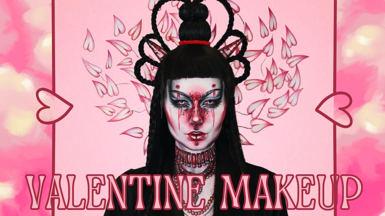 Урок по созданию темного макияжа ко Дню святого Валентина