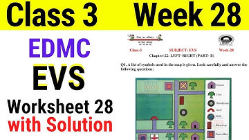 EDMC Class 3 EVS Week 28 Worksheet 28 class 3rd Environmental Studies worksheet 28 with Solution