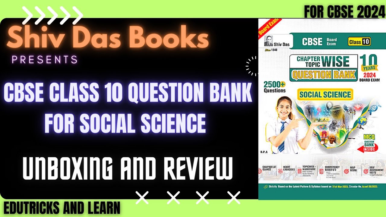 SHIV DAS Question Bank- SOCIAL SCIENCE for 2024 | Unboxing & Review | 