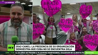"Han traído un enorme corazón latiendo": Díaz-Canel agradece solidaridad del convoy Nuestra América