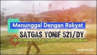 Manunggal Dengan Rakyat Satgas Yonif 521/DY Di Distrik Apalapsili#puspentniad #tniad 