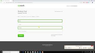 upwork node js exam