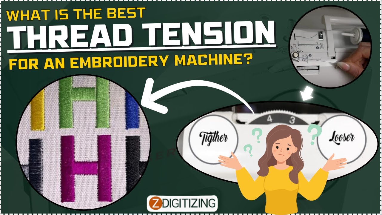 What is the best thread tension for an embroidery machine?
