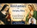 👉 Różaniec ze Św. Ritą | Tajemnice Radosne | poniedziałek🌺sobota