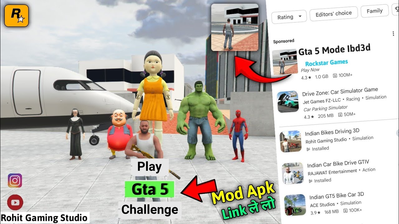 GTA 5 Mod Apk Download Android indian Bikes Driving 3D