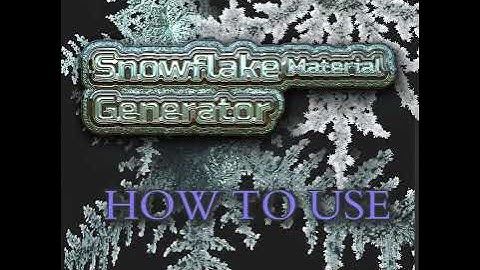 How To Use ❄ Snowflake Material/Texture Generator ❄ (Presentation in Substance Player) #winter