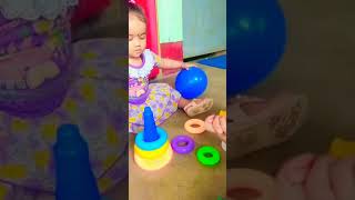 Cute baby 🥰 perfection in stacking ring #stackingrings #ytshorts#play #toys#ring#shorts#trending