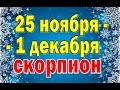 СКОРПИОН  неделя с 25 ноября по 1 декабря. Таро прогноз