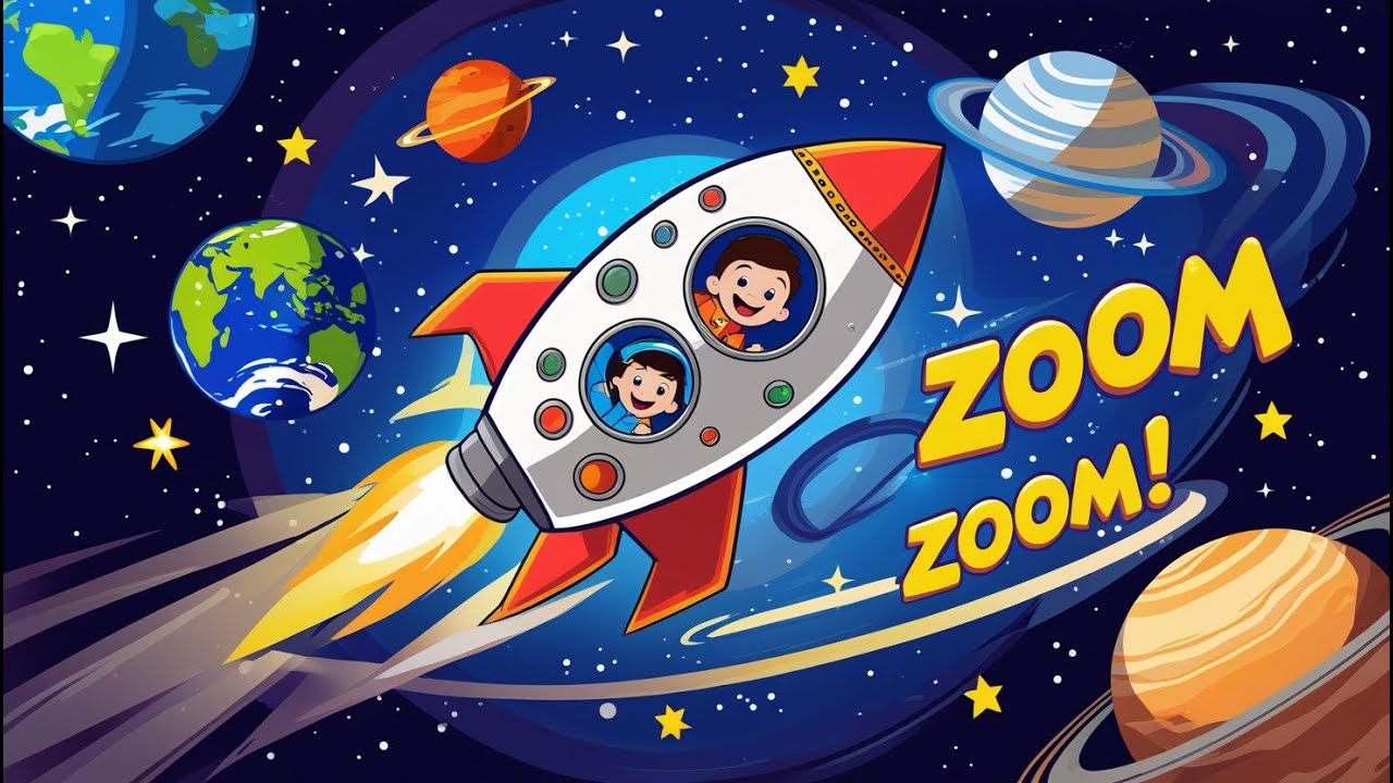 Zoom Zoom Zoom | Space Songs for Kids | Learn Planets & Fun Rhymes 