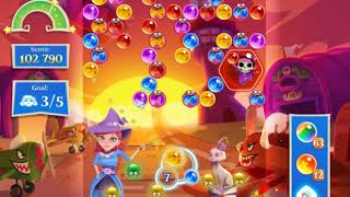 Bubble Witch 2 Saga Level 1794 with no booster & 4 bubbles left