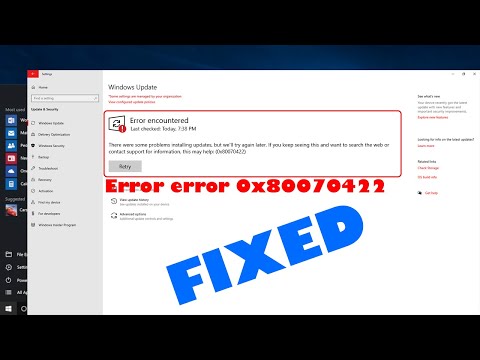 Как исправить ошибку обновления Windows 0x80070422