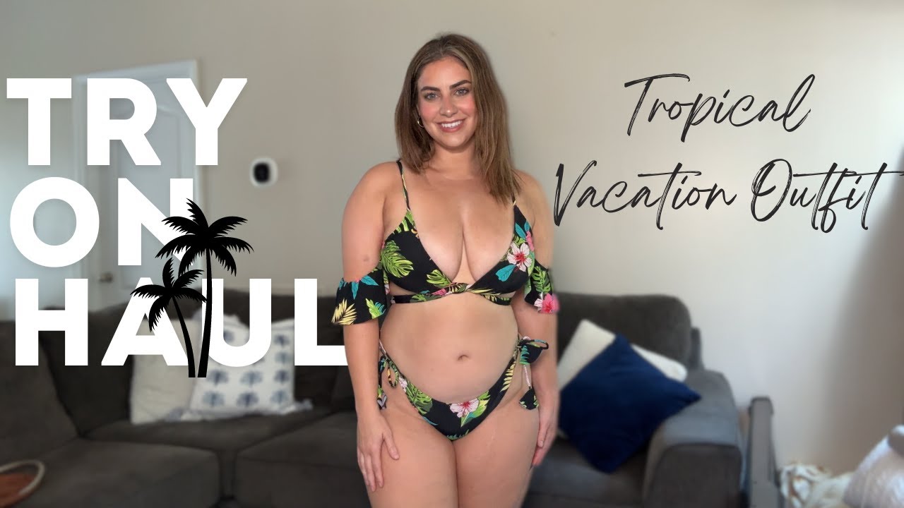 Try on Haul Tropical Vacation Outfit! Kelly Monroe YouTube