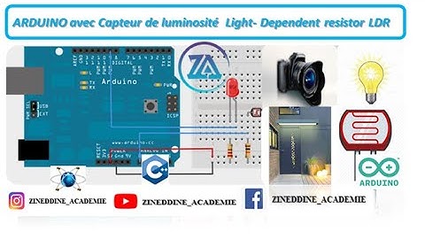 photorésistance avec ARDUINO éclairage automatique   - sensor LDR with ARDUINO - المقاومة الضوئية