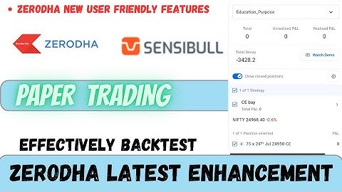🧪 Sensibull + Zerodha Paper Trading Guide | Practice Options Trading Without Losing Money!