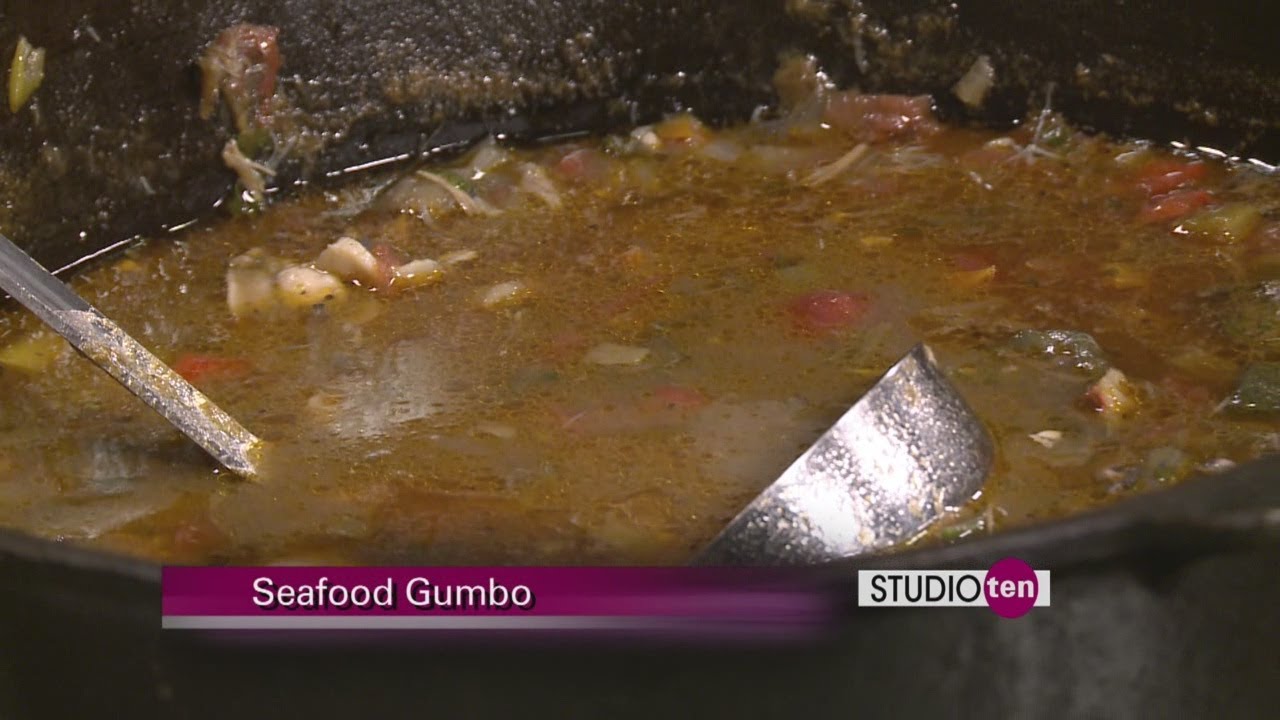 Studio 10 seafood gumbo for red cross gumbo cook off YouTube