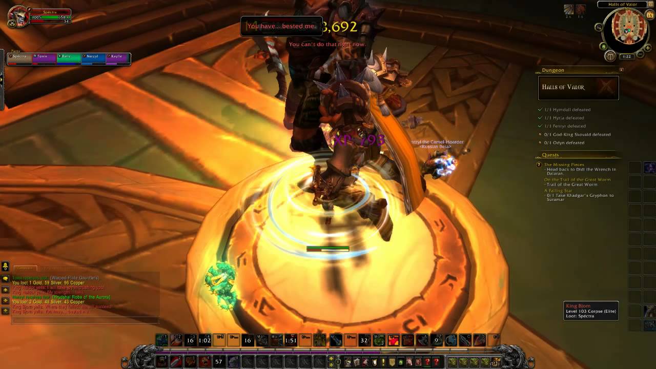 WoW Legion Beta Halls Of Valor GodKing Skovald YouTube