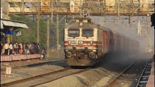 Speed Master Loco | Howrah WAP5 | 11018 Karaikal - LTT Express | Malavali Skip | CR | SR