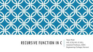 Celebrity Recursive Function in C Net Worth