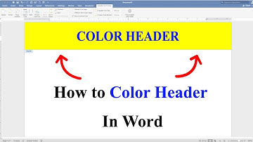How to Color Header In Word