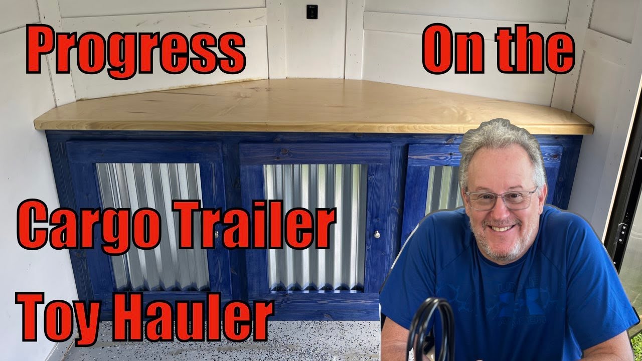 Progress on the Cargo Trailer Toy Hauler conversion - YouTube