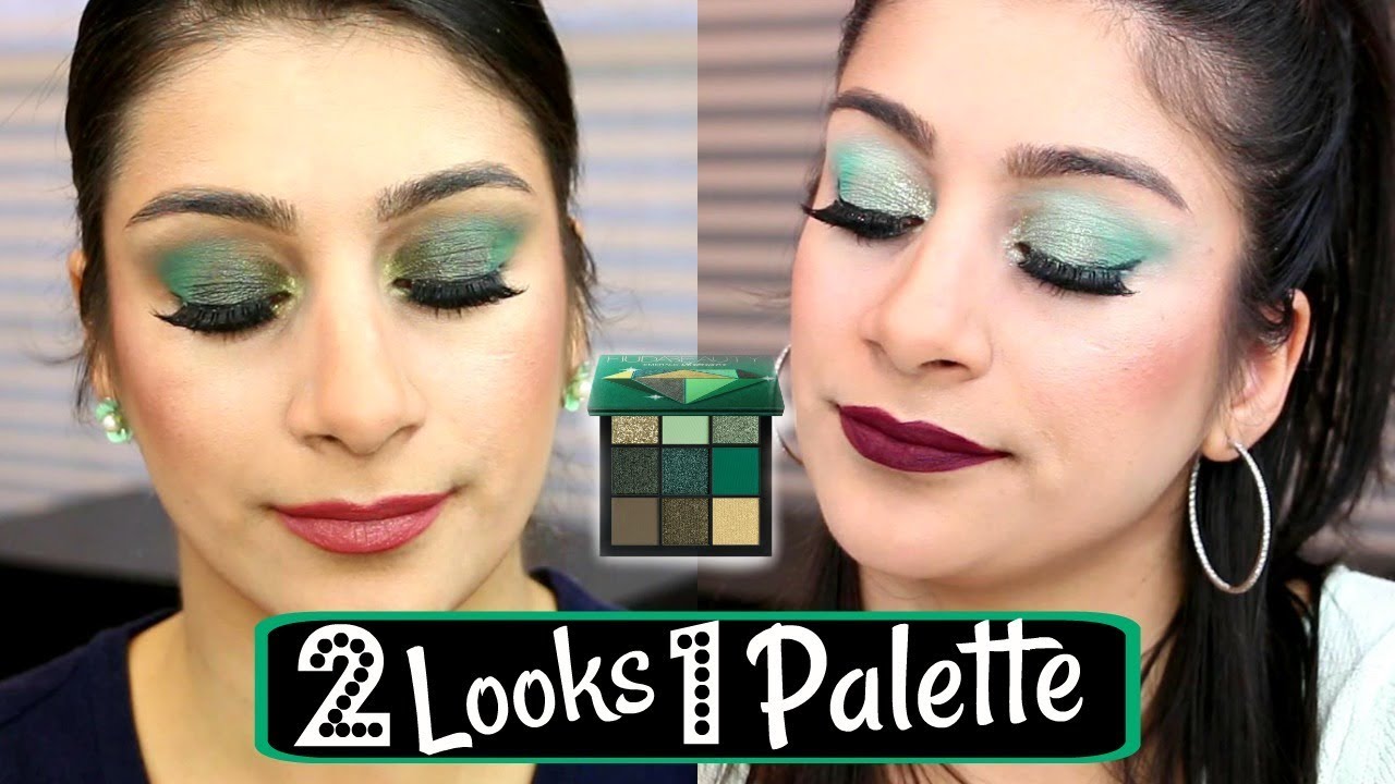 2 Looks 1 Palette: Huda Emerald Obsessions Palette│OneBeautyAddict
