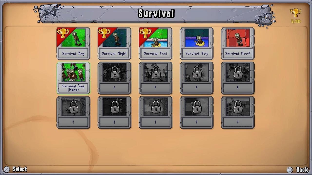 Plants vs. Zombies: Replanted Survival Day Hard Gameplay