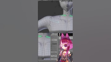 Shoulder Muscle Rigging Tip [3D Blender]   #shorts #3dmodeling #anime #vrchat #envtuber #vrc #vtuber