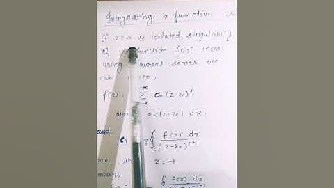 Complex Integration using residue method and laurent series