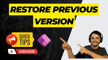 Power Apps:  How to restore an app version to the previous version